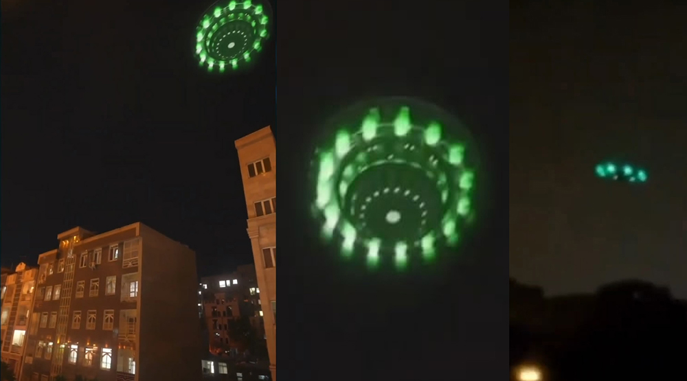 Aż sześć nagrań wideo przelotu wielkiego i wspanialego zielonego UFO pojazdu !